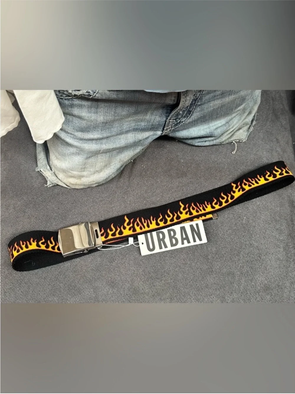 Flame fire belt nylon Urban outfitters one size